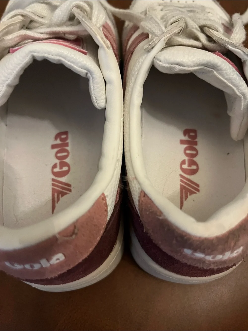 Women’s GOLA White & Pink Retro Sneakers -like NEW -7